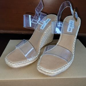 Steve Madden Meridian Clear Wedge Heels